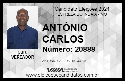 Candidato ANTÔNIO CARLOS 2024 - ESTRELA DO INDAIÁ - Eleições