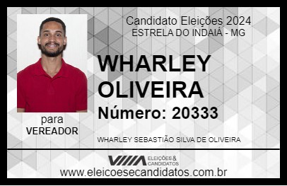 Candidato WHARLEY OLIVEIRA 2024 - ESTRELA DO INDAIÁ - Eleições