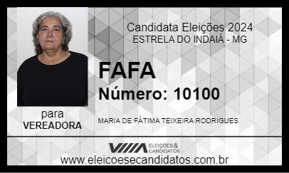 Candidato FAFA 2024 - ESTRELA DO INDAIÁ - Eleições