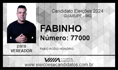 Candidato FABINHO 2024 - GUAXUPÉ - Eleições