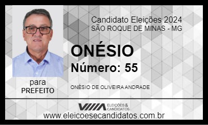 Candidato ONÉSIO 2024 - SÃO ROQUE DE MINAS - Eleições