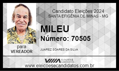 Candidato MILEU 2024 - SANTA EFIGÊNIA DE MINAS - Eleições