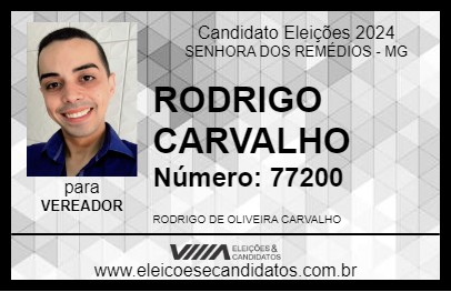 Candidato RODRIGO CARVALHO 2024 - SENHORA DOS REMÉDIOS - Eleições