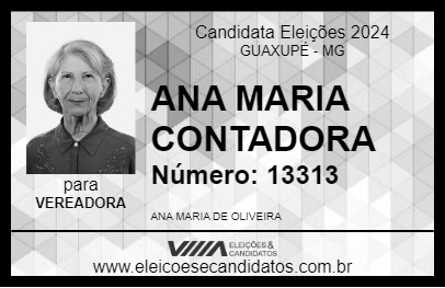 Candidato ANA MARIA CONTADORA 2024 - GUAXUPÉ - Eleições