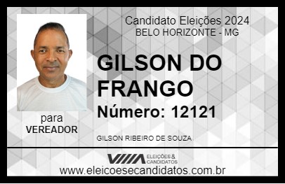 Candidato GILSON DO FRANGO 2024 - BELO HORIZONTE - Eleições