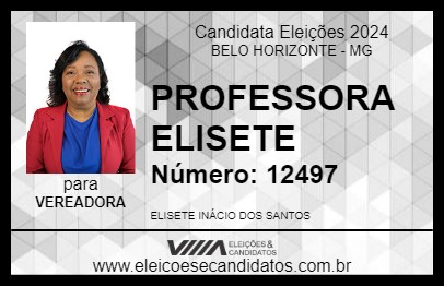 Candidato PROFESSORA ELISETE 2024 - BELO HORIZONTE - Eleições