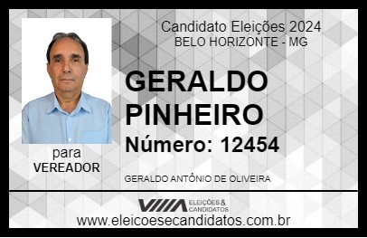 Candidato GERALDO PINHEIRO 2024 - BELO HORIZONTE - Eleições