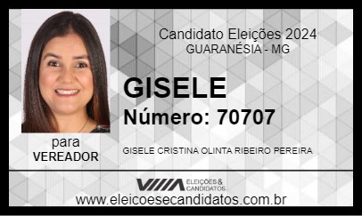 Candidato GISELE 2024 - GUARANÉSIA - Eleições