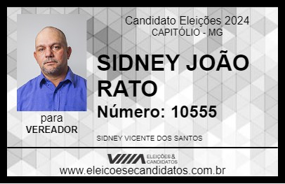 Candidato SIDNEY JOÃO RATO 2024 - CAPITÓLIO - Eleições