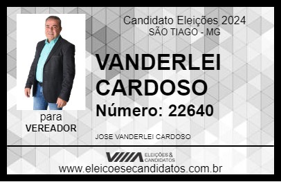 Candidato VANDERLEI CARDOSO 2024 - SÃO TIAGO - Eleições