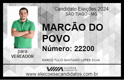 Candidato MARCÃO DO POVO 2024 - SÃO TIAGO - Eleições