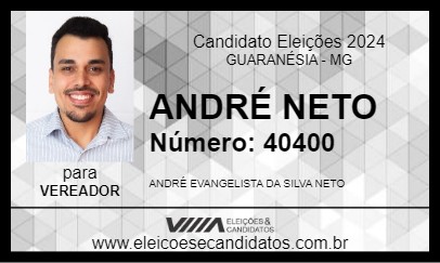 Candidato ANDRÉ NETO 2024 - GUARANÉSIA - Eleições