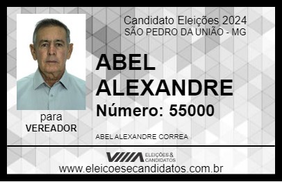 Candidato ABEL ALEXANDRE 2024 - SÃO PEDRO DA UNIÃO - Eleições