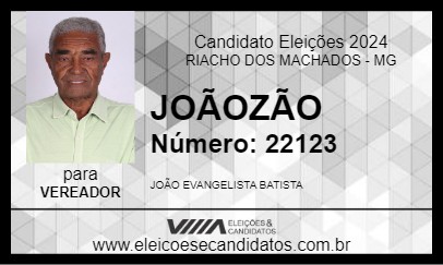 Candidato JOÃOZÃO 2024 - RIACHO DOS MACHADOS - Eleições