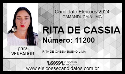 Candidato RITA DE CASSIA 2024 - CAMANDUCAIA - Eleições