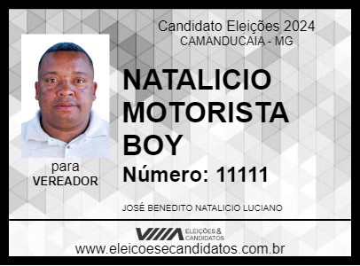 Candidato NATALICIO MOTORISTA BOY 2024 - CAMANDUCAIA - Eleições