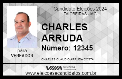 Candidato CHARLES ARRUDA 2024 - TAIOBEIRAS - Eleições