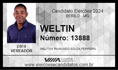 Candidato WELTIN 2024 - BERILO - Eleições