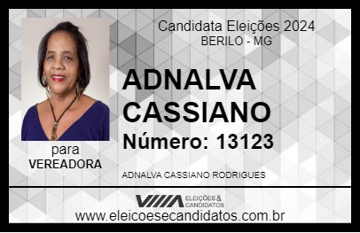 Candidato ADNALVA  CASSIANO 2024 - BERILO - Eleições