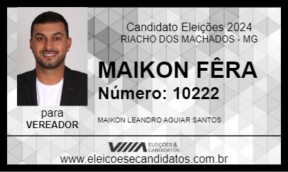 Candidato MAIKON FÊRA 2024 - RIACHO DOS MACHADOS - Eleições