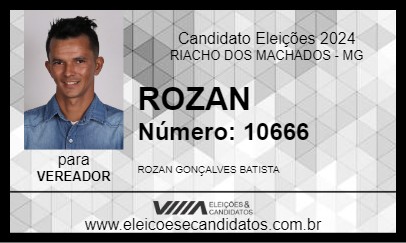 Candidato ROZAN 2024 - RIACHO DOS MACHADOS - Eleições