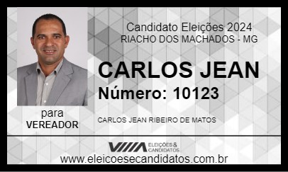 Candidato CARLOS JEAN 2024 - RIACHO DOS MACHADOS - Eleições