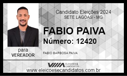 Candidato FABIO PAIVA 2024 - SETE LAGOAS - Eleições