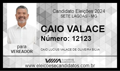 Candidato CAIO VALACE 2024 - SETE LAGOAS - Eleições