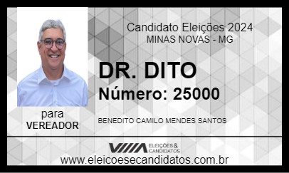 Candidato DR. DITO  2024 - MINAS NOVAS - Eleições