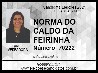 Candidato NORMA DO CALDO DA FEIRINHA 2024 - SETE LAGOAS - Eleições