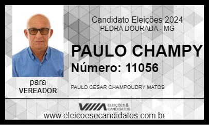 Candidato PAULO CHAMPY 2024 - PEDRA DOURADA - Eleições