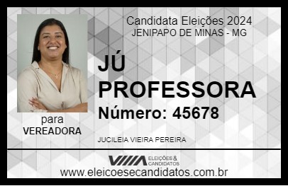 Candidato JÚ PROFESSORA 2024 - JENIPAPO DE MINAS - Eleições