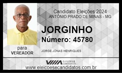 Candidato JORGINHO 2024 - ANTÔNIO PRADO DE MINAS - Eleições