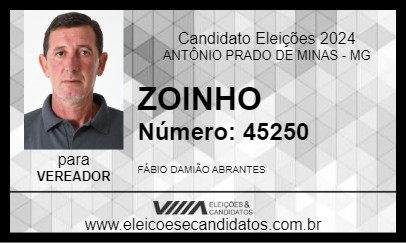 Candidato ZOINHO 2024 - ANTÔNIO PRADO DE MINAS - Eleições