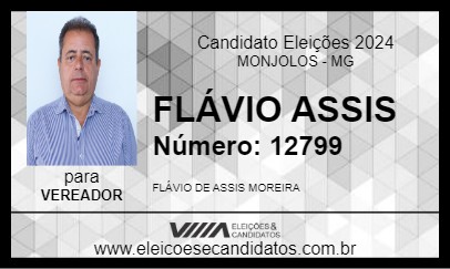 Candidato FLÁVIO ASSIS 2024 - MONJOLOS - Eleições