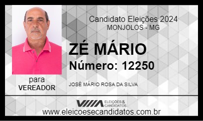 Candidato ZÉ MÁRIO 2024 - MONJOLOS - Eleições