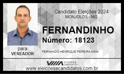 Candidato FERNANDINHO 2024 - MONJOLOS - Eleições