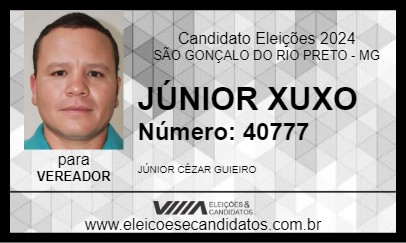 Candidato JÚNIOR XUXO 2024 - SÃO GONÇALO DO RIO PRETO - Eleições