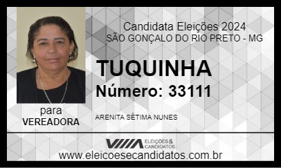 Candidato TUQUINHA 2024 - SÃO GONÇALO DO RIO PRETO - Eleições