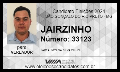 Candidato JAIRZINHO 2024 - SÃO GONÇALO DO RIO PRETO - Eleições