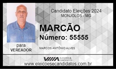 Candidato MARCÃO 2024 - MONJOLOS - Eleições