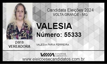 Candidato VALESIA 2024 - VOLTA GRANDE - Eleições