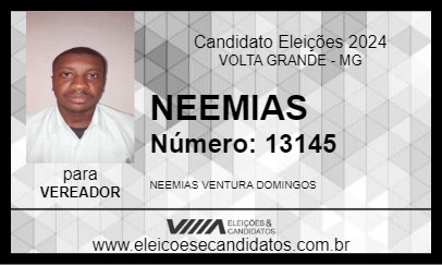 Candidato NEEMIAS 2024 - VOLTA GRANDE - Eleições