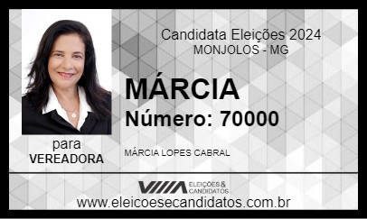 Candidato MÁRCIA 2024 - MONJOLOS - Eleições