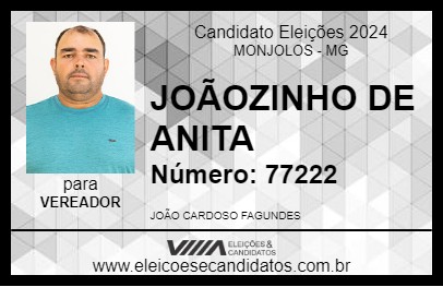 Candidato JOÃOZINHO DE ANITA 2024 - MONJOLOS - Eleições