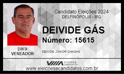 Candidato DEIVIDE GÁS 2024 - DELFINÓPOLIS - Eleições