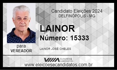 Candidato LAINOR 2024 - DELFINÓPOLIS - Eleições