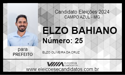 Candidato ELZO BAHIANO 2024 - CAMPO AZUL - Eleições