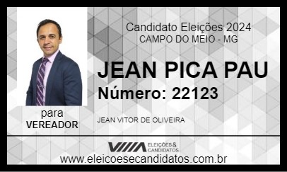 Candidato JEAN PICA PAU 2024 - CAMPO DO MEIO - Eleições