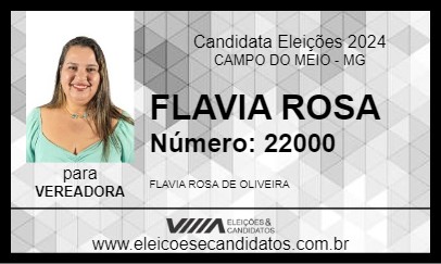 Candidato FLAVIA ROSA 2024 - CAMPO DO MEIO - Eleições